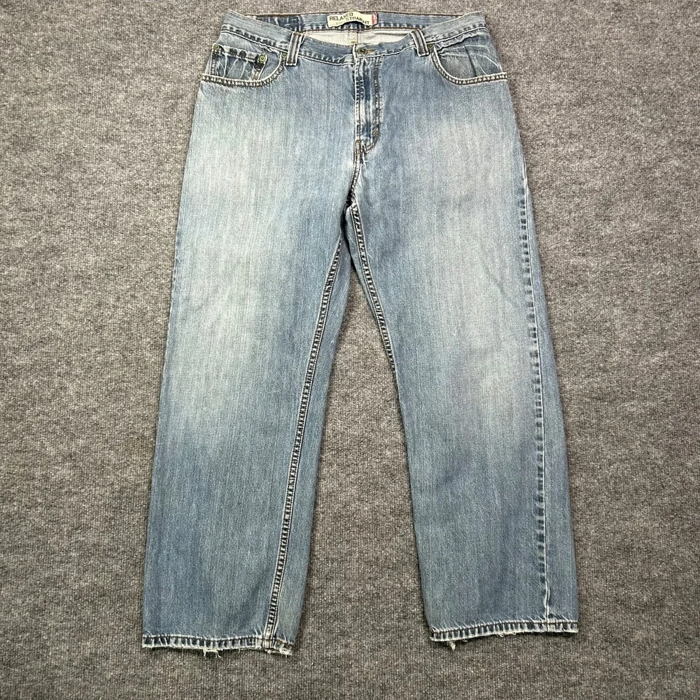 Levi's 559 Relaxed Straight Jeans Men Blue Denim Pockets Classic Zip Fly - 36X30